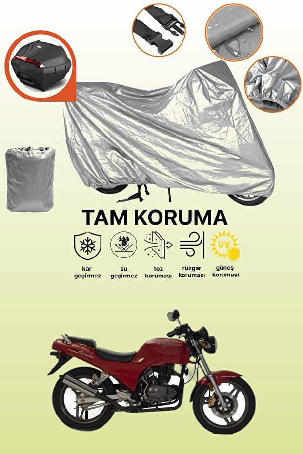 Gray Rear Bag Compatible Kanuni Freedom 200 Compatible Motorcycle Cover, Protective Cover