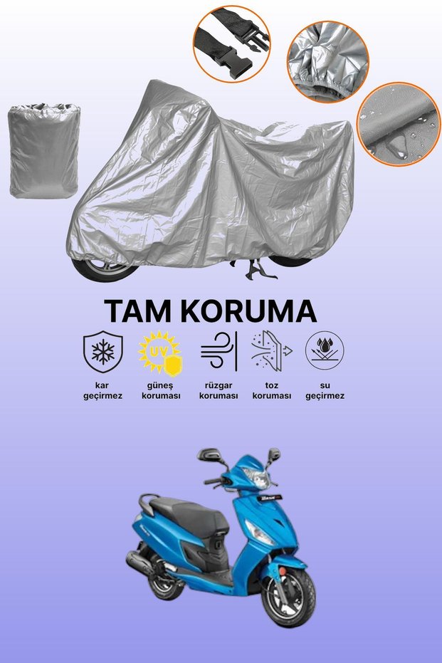 Gray Hero Dash 125 Compatible Motorcycle Cover, Protective Cover, Motorbike Cover