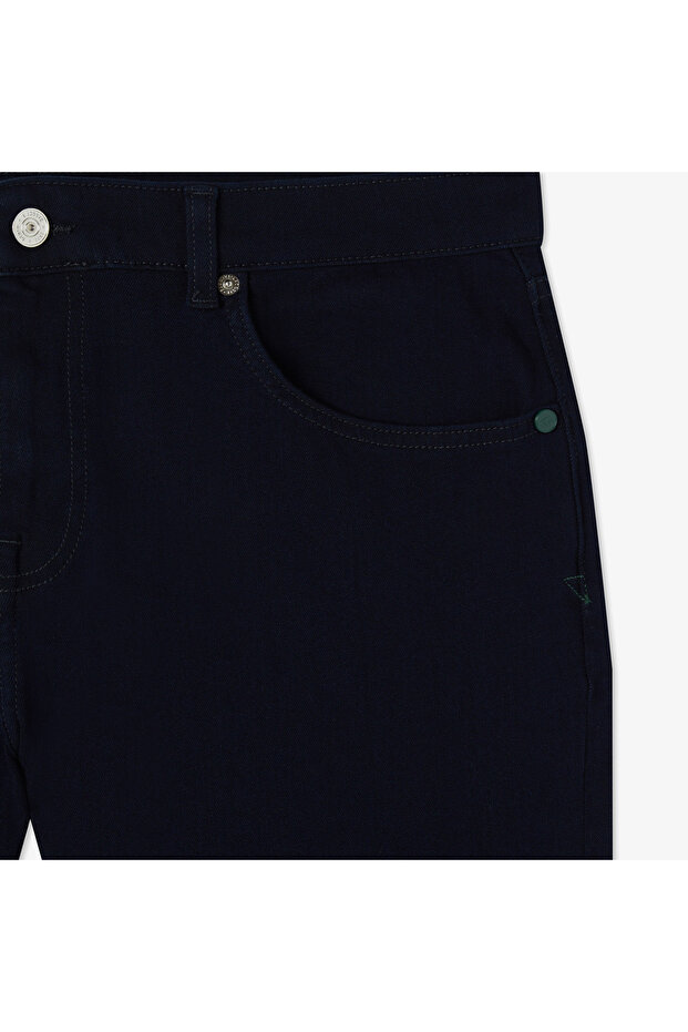 Erkek Slim Fit Lacivert Jean Pantolon - 5