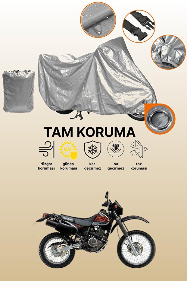 غطاء محرك متوافق مع سوزوكي DR350، غطاء واقي متوافق مع غطاء المحرك باللون الرمادي - 1