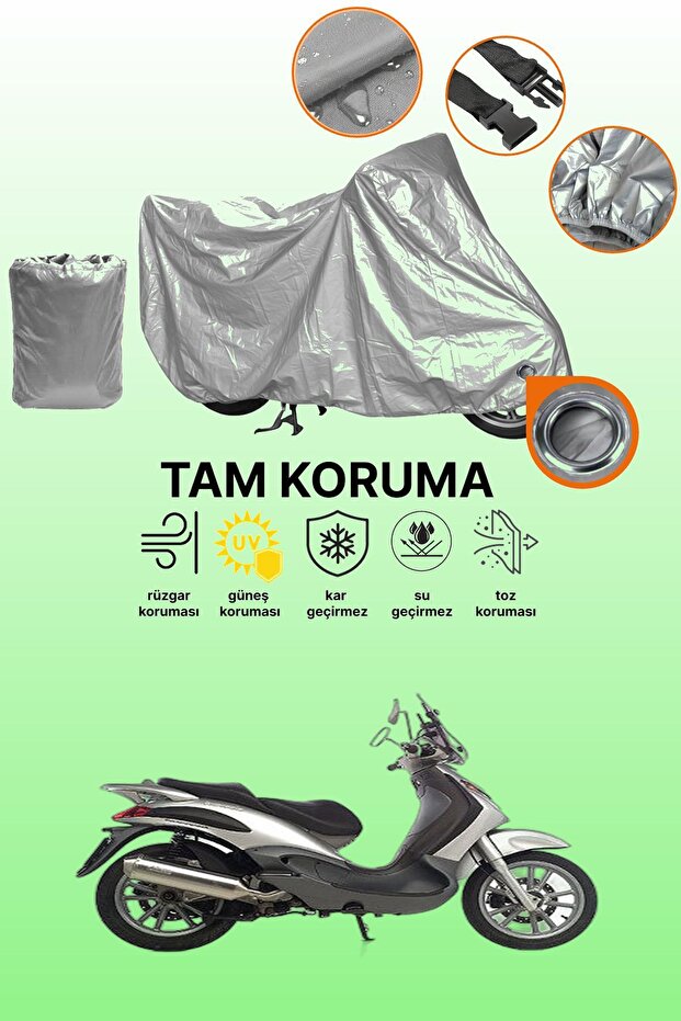 غطاء محرك متوافق مع بياجيو بيفرلي 200 متوافق مع الغطاء الرمادي - 1