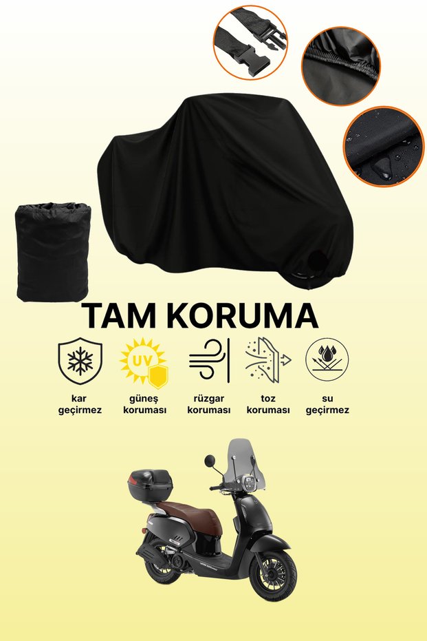 Black Rks Vps 125 Compatible Motorbike Tarpaulin, Protective Cover, Motorcycle Tarpaulin