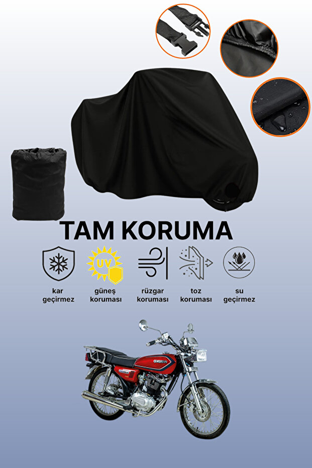 Black Kuba Cheetah 180R Compatible Engine Cover, Protective Cover, Motorcycle Cover