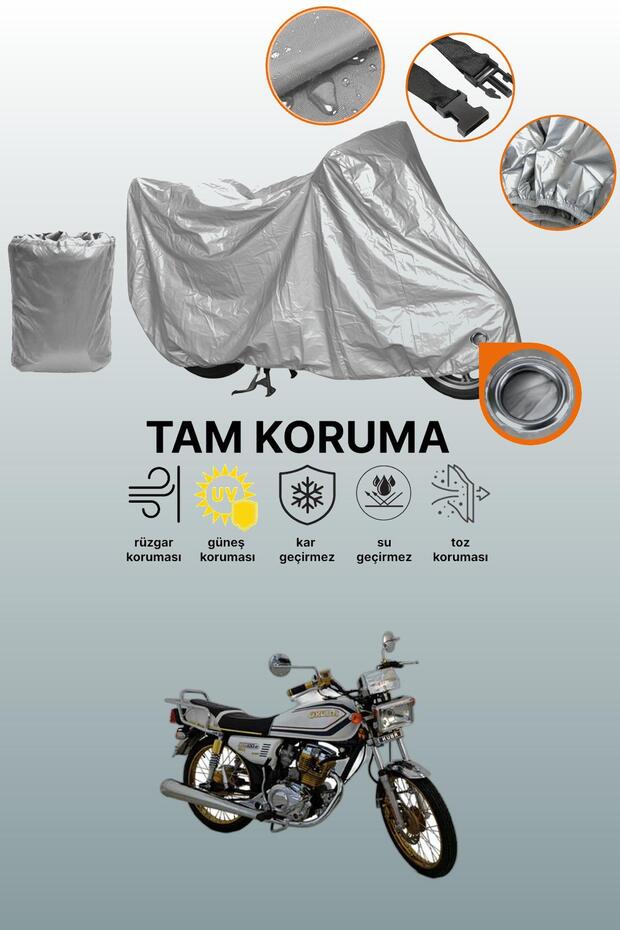 Gray Lock Compatible Kuba Çita 150R Gold Compatible Motorcycle Cover, Protective Cover