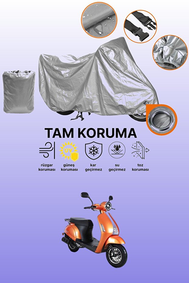 Gray Lock Compatible Kuba Blueberry Compatible Motorcycle Cover, Protective Cover