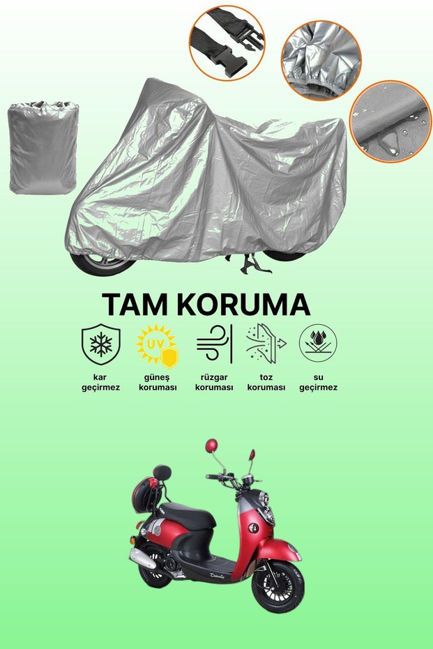 Gray Tail Bag and Lock Mismatched Kuba Trendy Xc 50 Compatible Motorcycle Tarpaulin