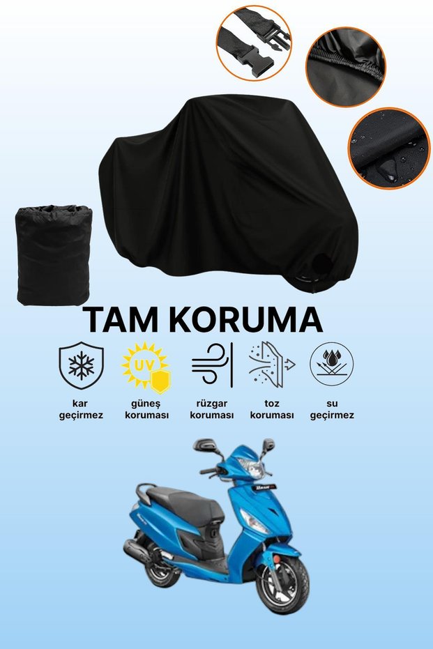 Black Hero Dash 125 Compatible Motorcycle Cover, Protective Cover, Motorcycle Tarpaulin