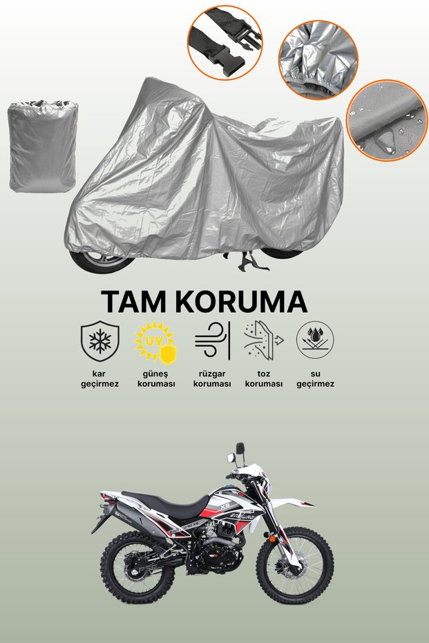 Gray Rks Cross Rt250 Compatible Motorcycle Tarpaulin, Protective Cover, Motor Tarpaulin