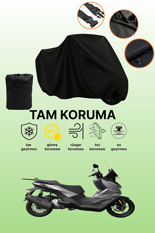 Black Voge Sr3 Compatible Motor Cover, Protective Cover, Motorcycle Cover