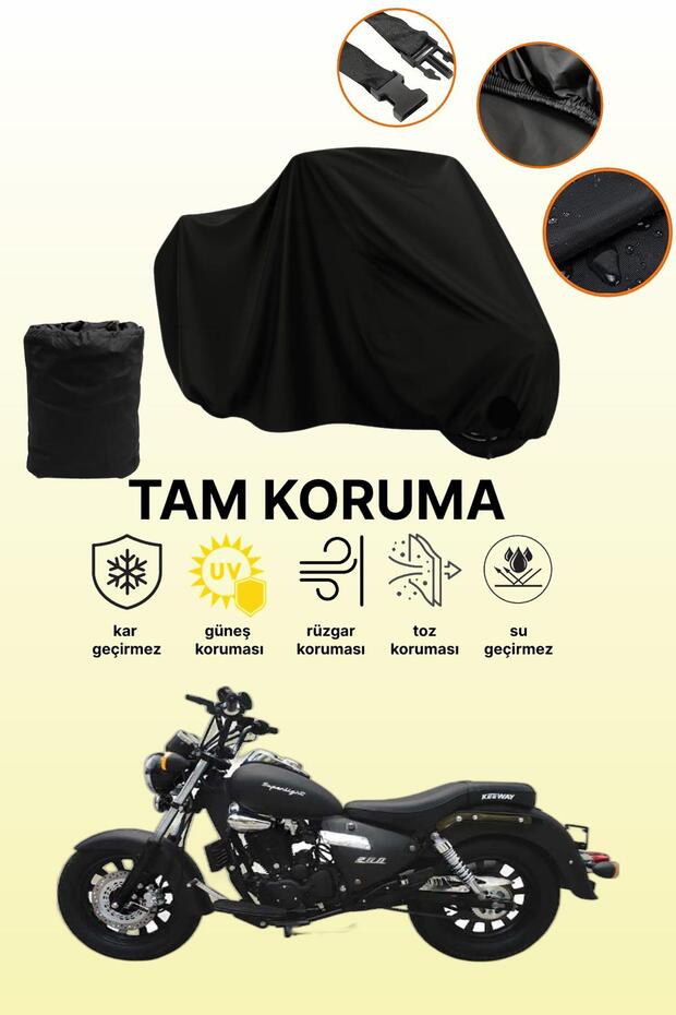 Black Kuba Superlight 200 Compatible Motor Tarpaulin, Protective Cover, Motorcycle Tarpaulin