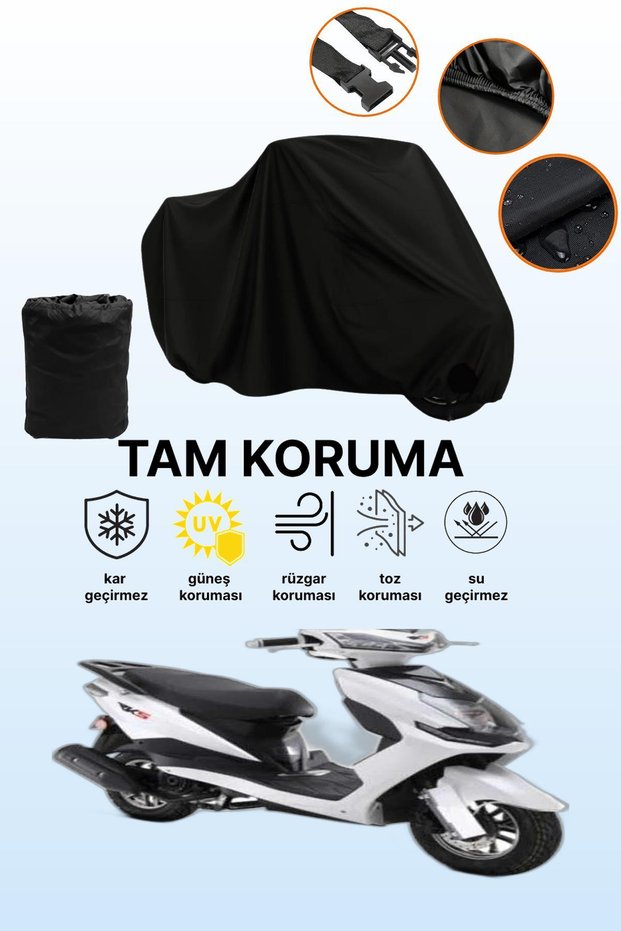 Black Rks Pesaro 125 Compatible Motorbike Tarpaulin, Protective Cover, Motorcycle Tarpaulin