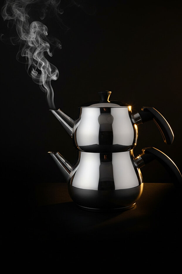 Antonio Midi Size Black Teapot Set - 2