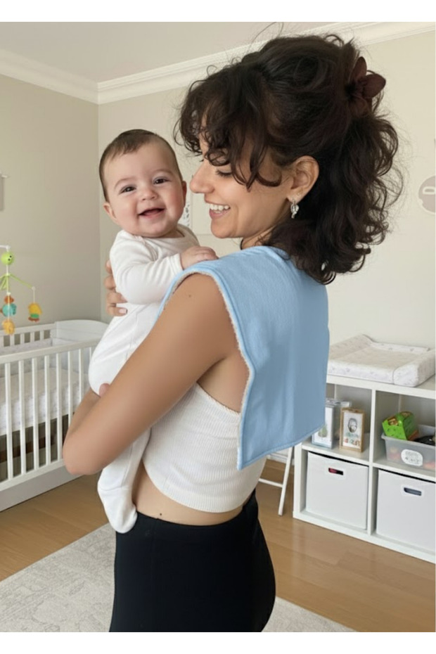 Organic Cotton Muslin and Towel Based Reversible Shoulder Cloth Mouth Sweat Wipes Shoulder Cover 2-pack