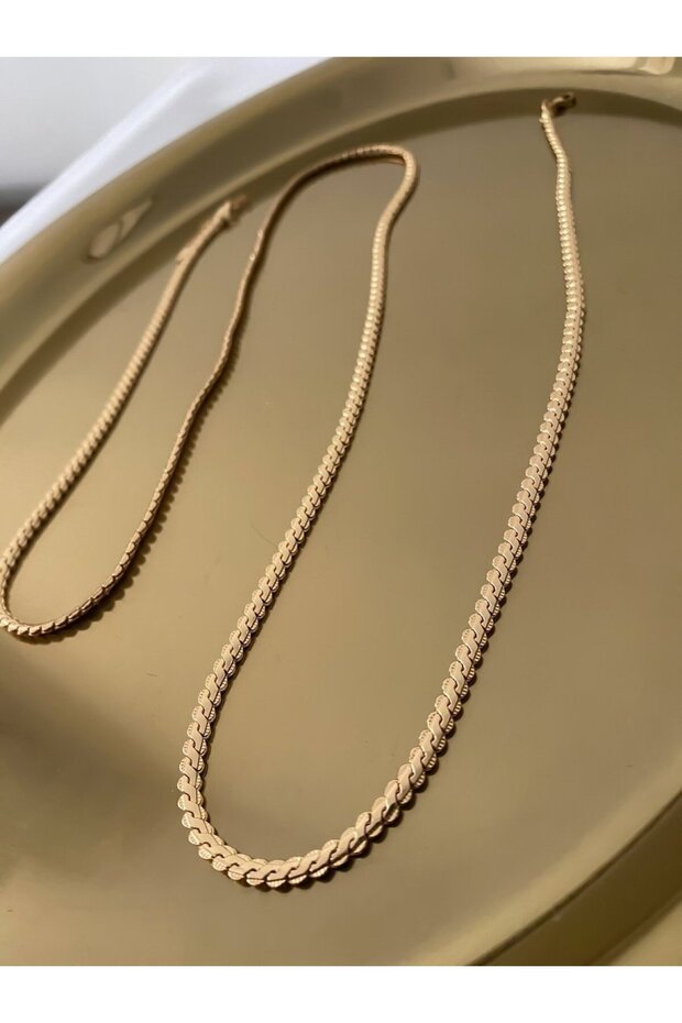 ÇELİK KALIN ARPA KOLYE 50 CM - 5