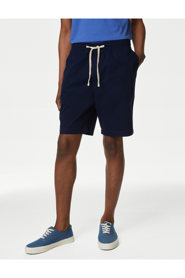 Saf Pamuklu Regular Fit Şort - 4