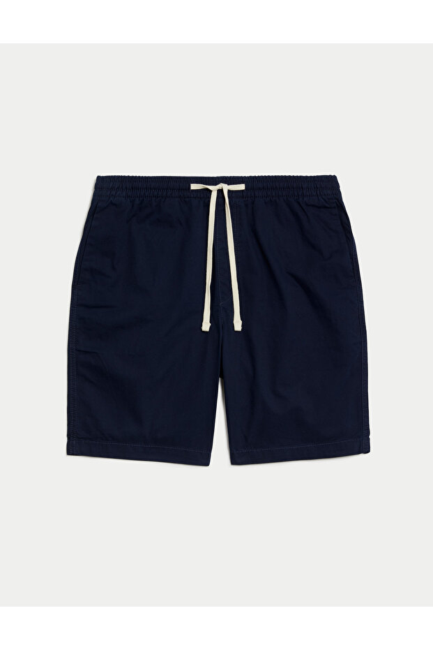 Saf Pamuklu Regular Fit Şort - 6