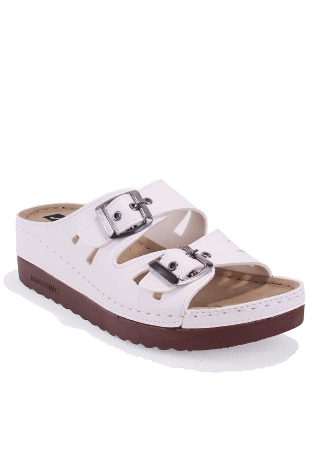 Dza37-3001 White Daily Orthopedic Women's Slippers