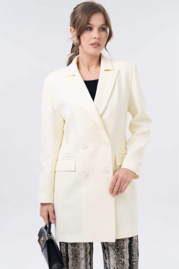 سترة عمل بأزرار صفراء فاتحة - 7