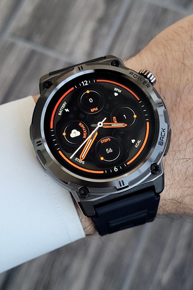 Siyah Renk Android/ios Uyumlu Akıllı Saat - 2