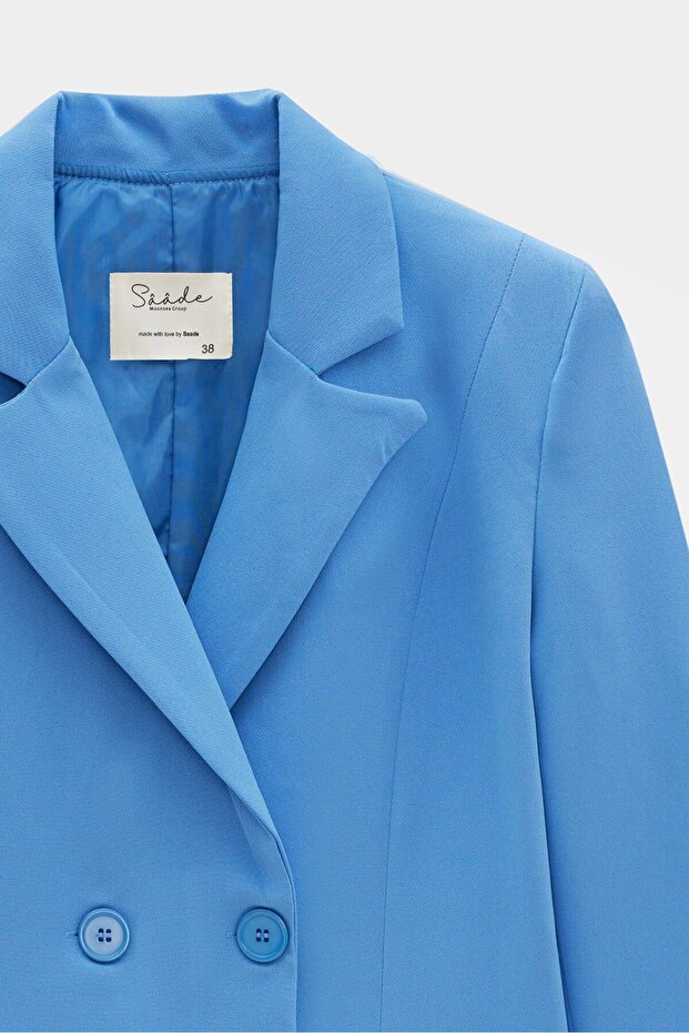 سترة عمل بأزرار نيلي - 3