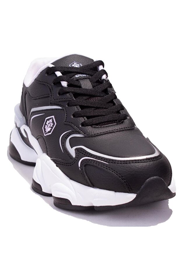 Baybay Pu Black Orthopedic Casual Women's Sneakers