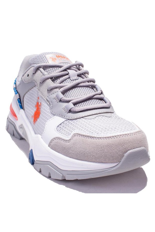 U.S. Polo Assn. Vincent Gray Orange Orthopedic Casual Men's Sports Shoes