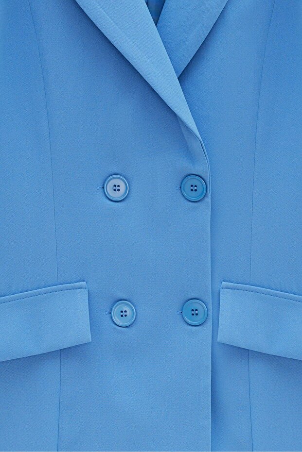 سترة عمل بأزرار نيلي - 2