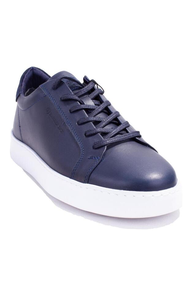 10223040 Swit Navy Blue Orthopedic Daily Men's Leather Shoes