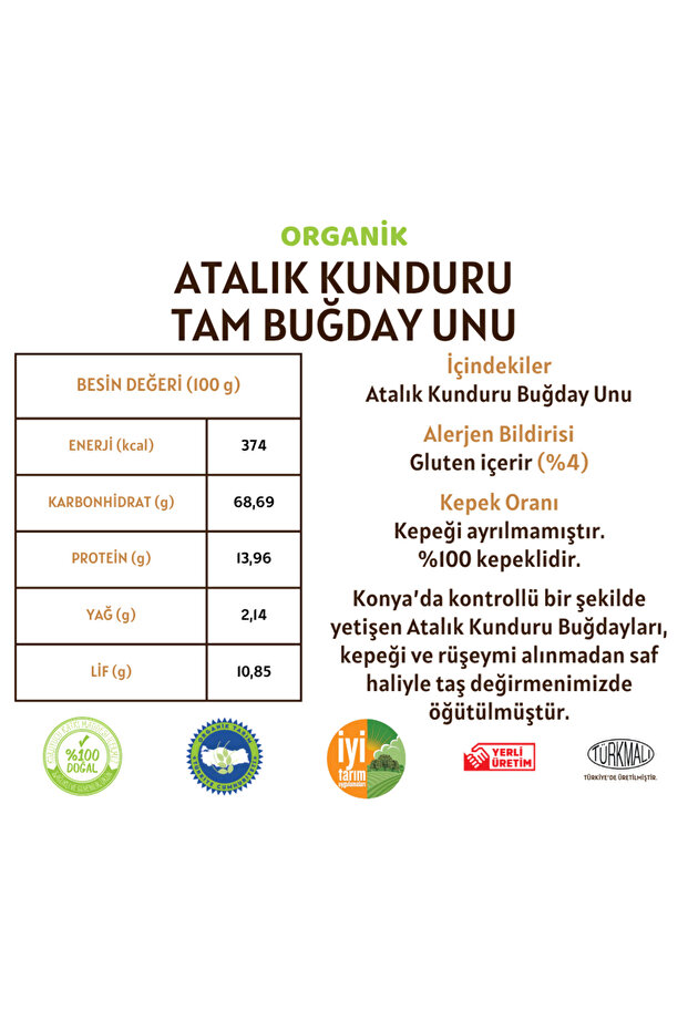 Atalık Kunduru Tam Buğday Unu - 10 Kilo - 3
