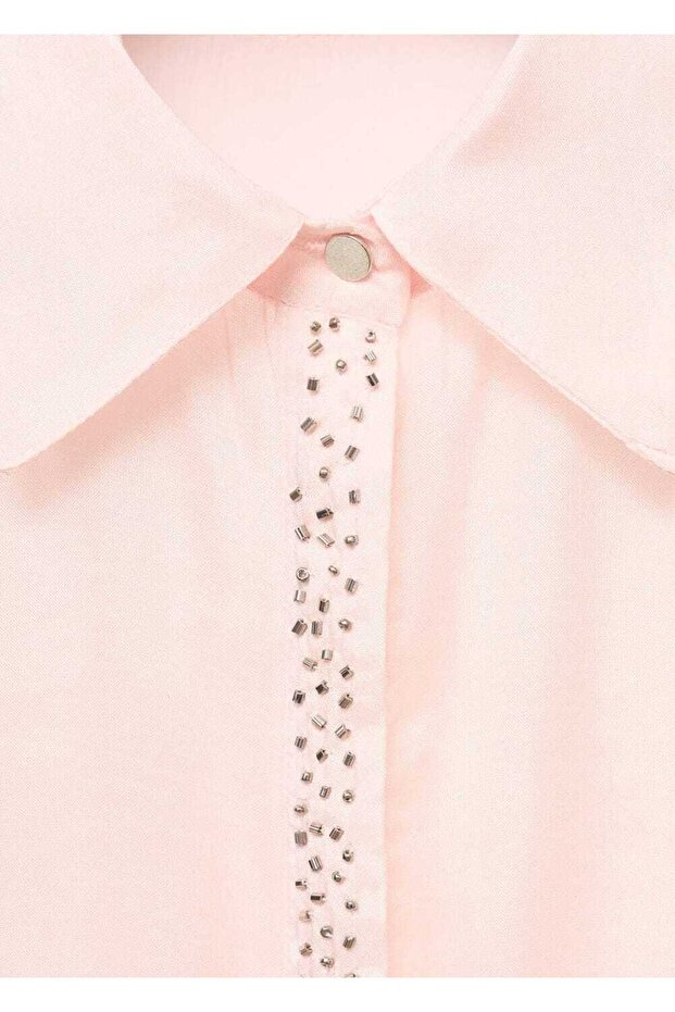 Modal strass taşlı gömlek - 5