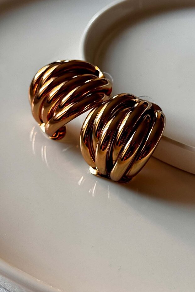 Çelik Multiple Armed Küpe - 2