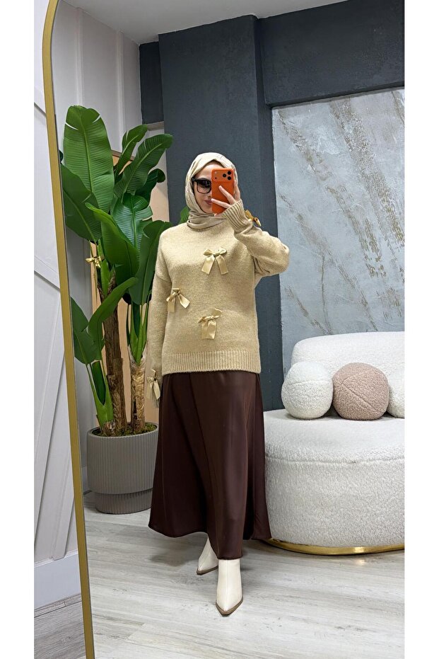 Basic Saten Etek Acı Kahve - 3