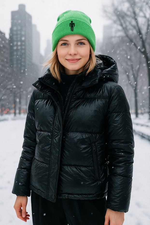 Hooded Puffer Black Women's Coat