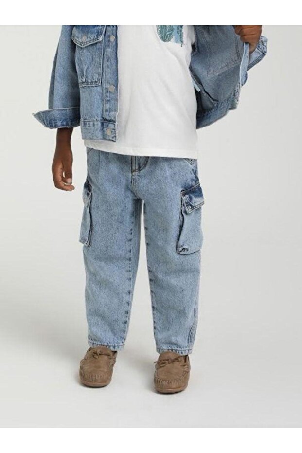 Dečije traper kargo pantalone - 3