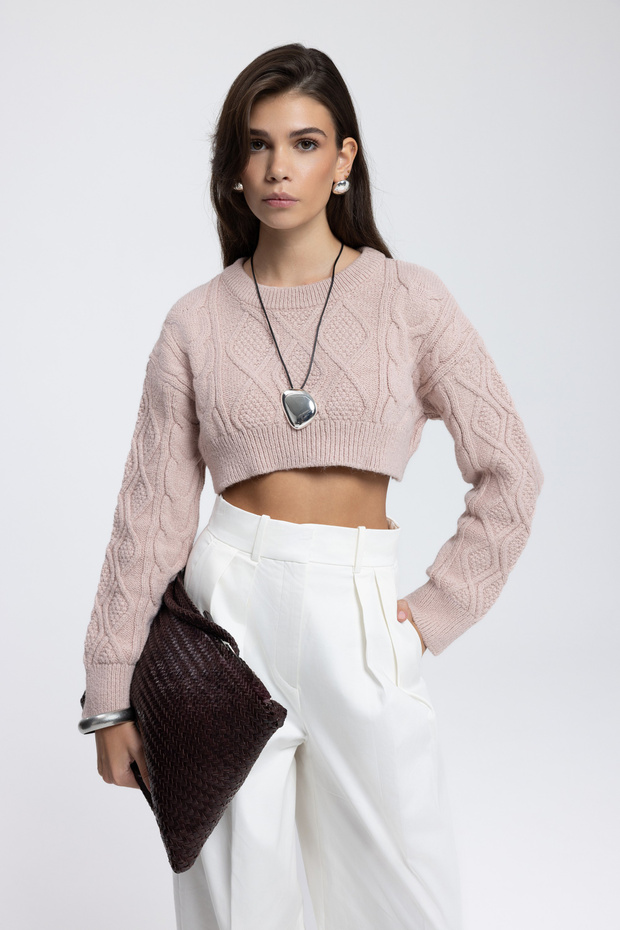 Mohan Soft Pembe Crop Kazak - 1