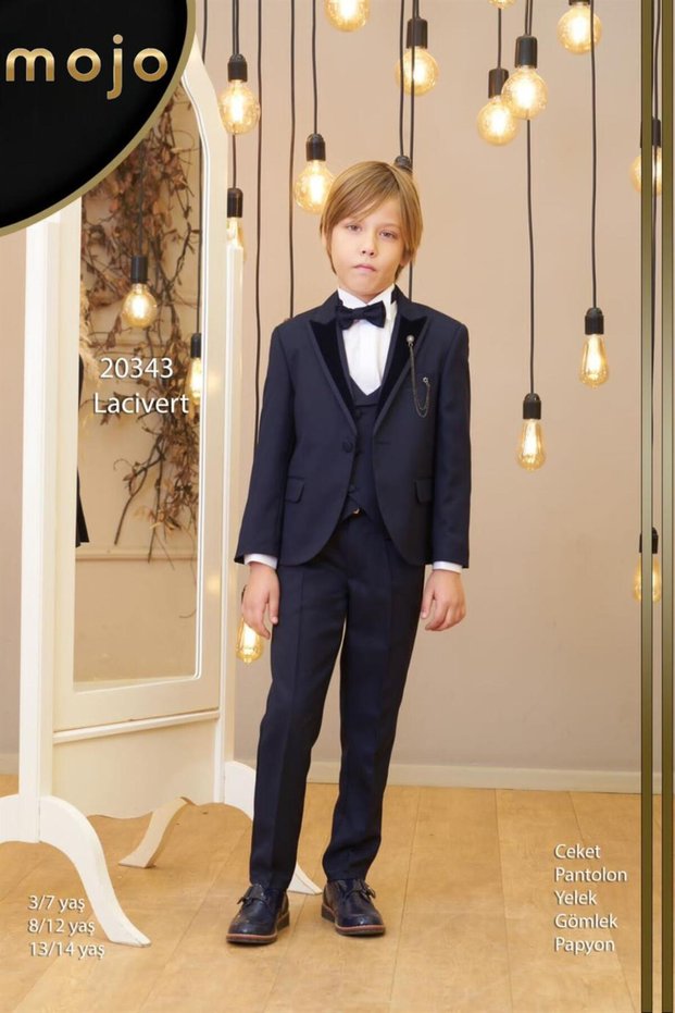 Boy's Groom Suit Set 20343 Navy Blue