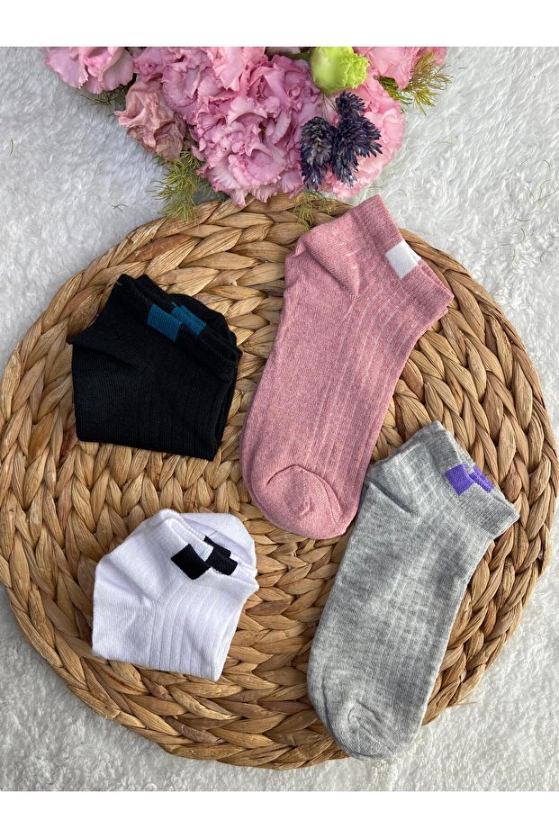 4-Piece Women's Socks with Colorful Stripes