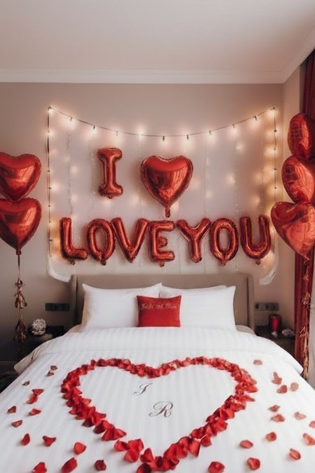Heart Balloon I Love You Foil Balloon Valentine's Day Marriage Proposal Wedding Anniversary Helium Compatible