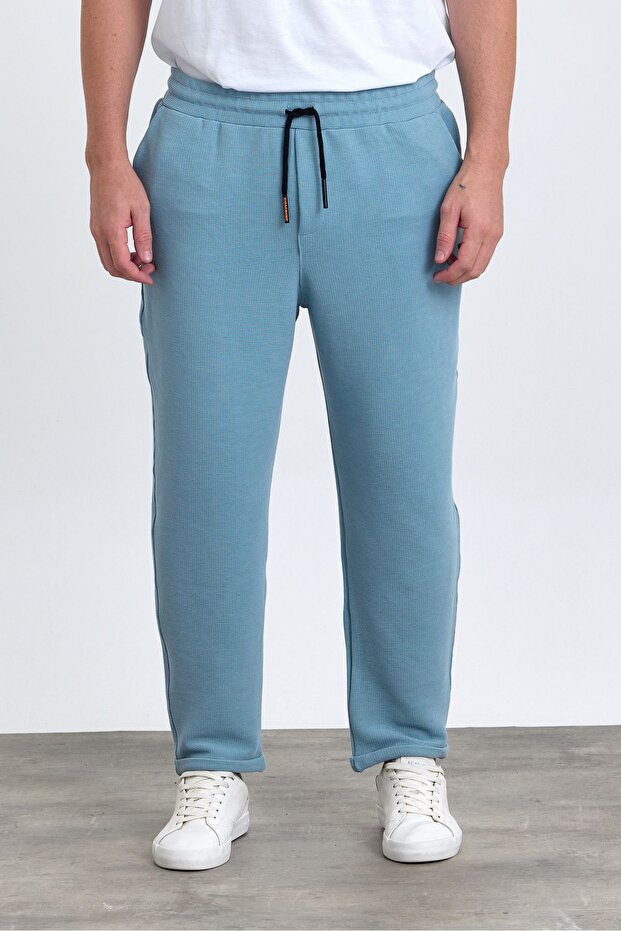 BLUE Men's Jogger Pants - Double Leg, Cotton, Elastic Waist and Drawstring