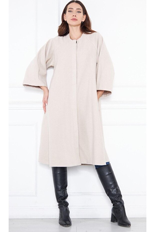 Women's Trend Oversize Long Sleeve Stylish Gray Cashmere Poncho