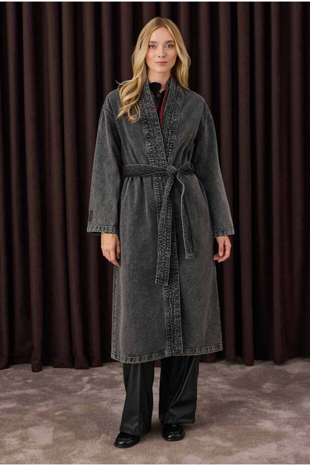 Denim Kimono Antrasit - 3