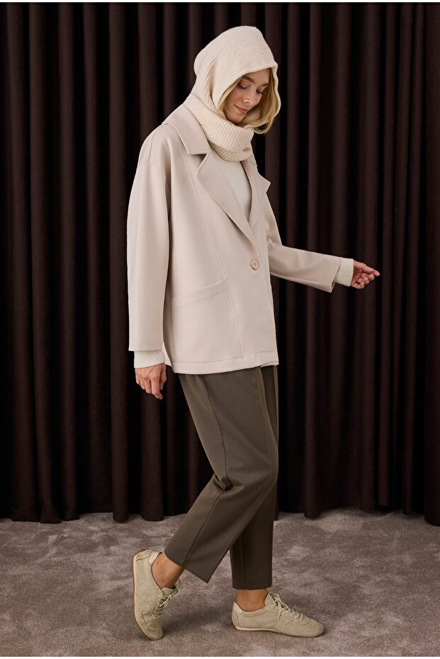 Maskülen Scuba Ceket Bej - 4