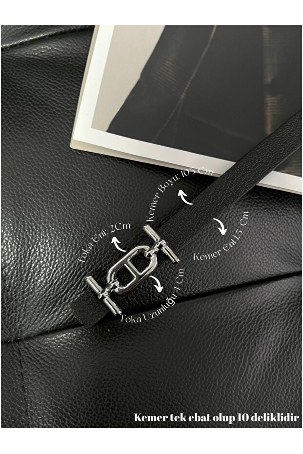 Thin Women's Belt with Silver Buckle, Trouser Belt, Shirt Belt, Jacket Belt