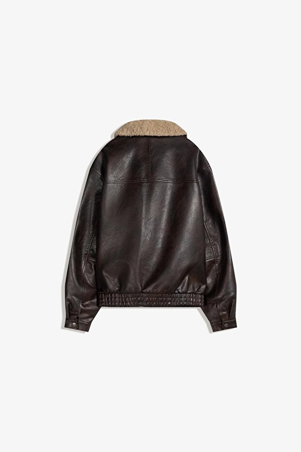 Suni deri ceket - 5