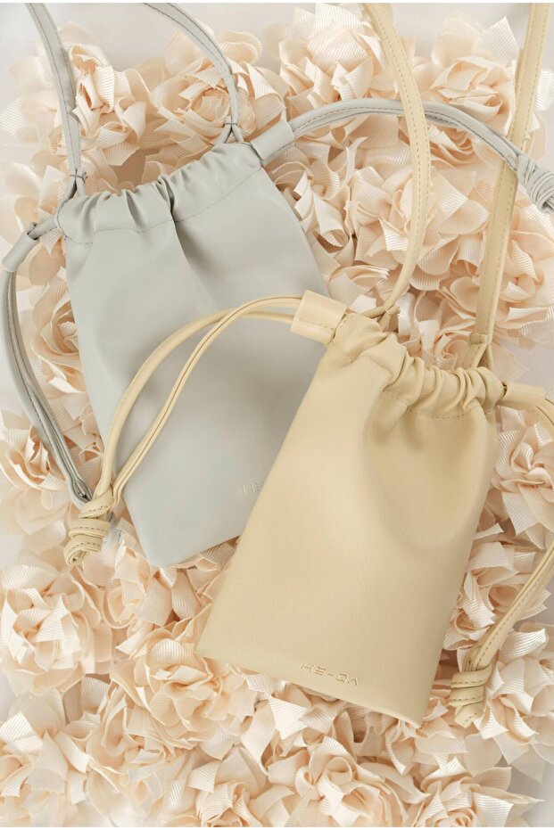 Mini Kese Çanta Tereyağ - 6