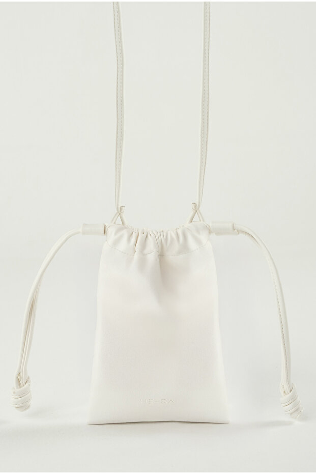 Mini Kese Çanta Beyaz - 4