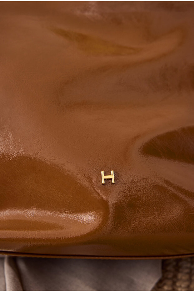 Deri Tote Çanta Taba - 4