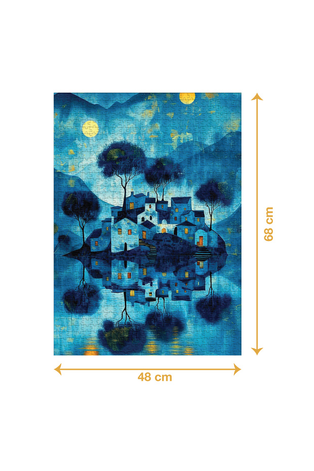 MAVİ EVLER PUZZLE 1000 PARÇA - 2