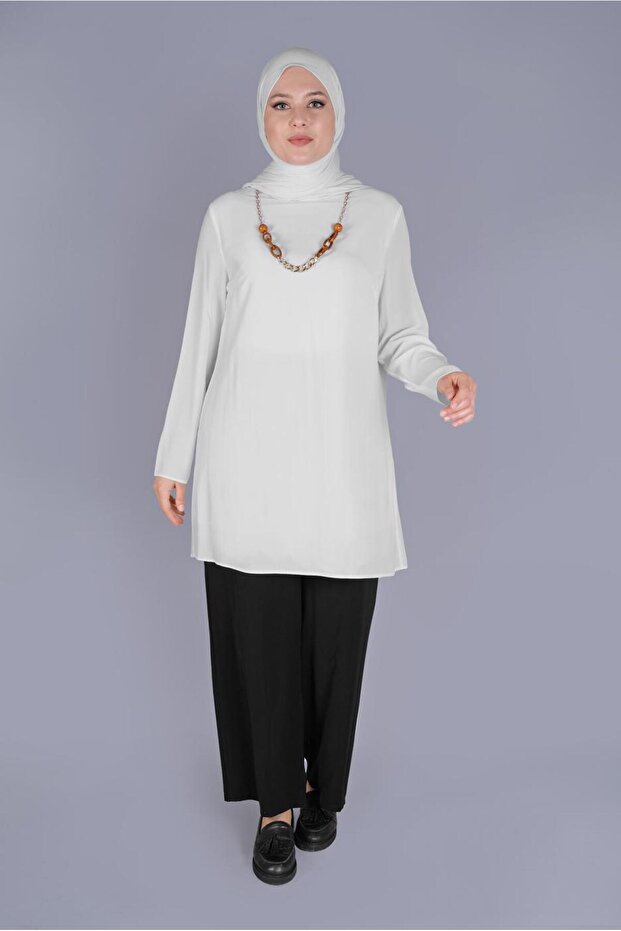 20071 Model Round Neck Basic Tunic - 1