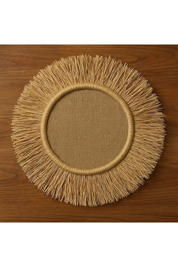 سجادة مصنوعة يدويًا من قماش الجوت والرافيا - 2